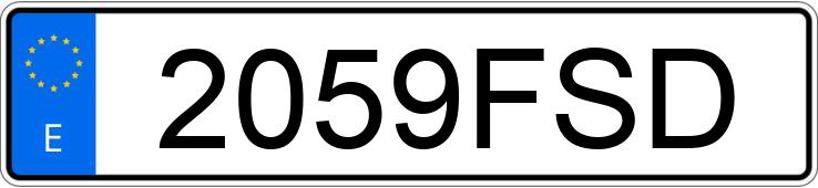 Numer rejestracyjny 2059FSD posiada PEUGEOT 207