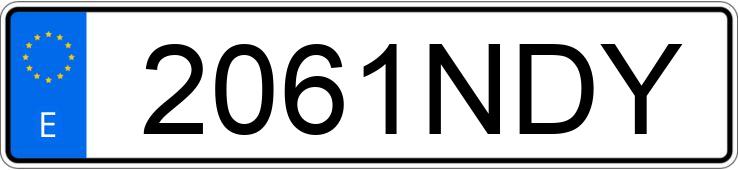 Numer rejestracyjny 2061NDY posiada VOLKSWAGEN MULTIVAN