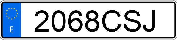 Numer rejestracyjny 2068CSJ posiada AUDI A3
