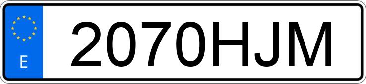 Numer rejestracyjny 2070HJM posiada MERCEDES E (212-207)