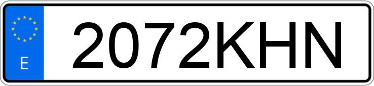 Numer rejestracyjny 2072KHN posiada TOYOTA PRIUS+