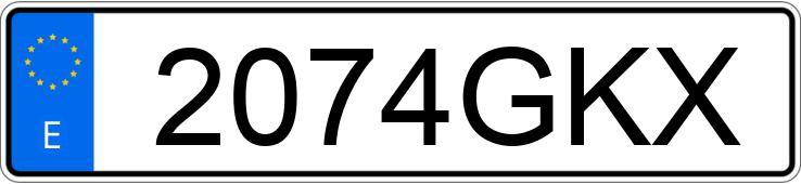 Numer rejestracyjny 2074GKX posiada AUDI A5