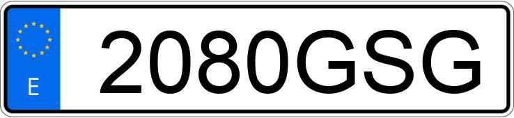 Numer rejestracyjny 2080GSG posiada AUDI A4