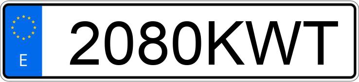 Numer rejestracyjny 2080KWT posiada FORD TOURNEO COURIER