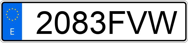 Numer rejestracyjny 2083FVW posiada FORD MONDEO