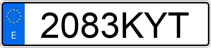 Numer rejestracyjny 2083KYT posiada LAND ROVER RANGE ROVER SPORT