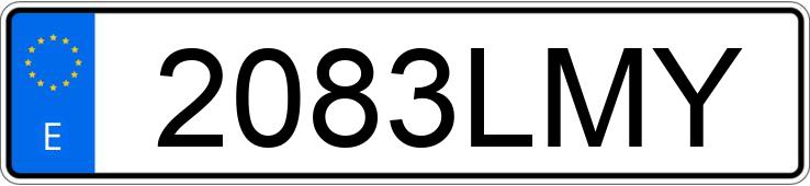 Numer rejestracyjny 2083LMY posiada AUDI A3