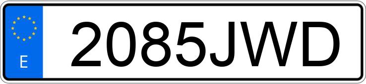 Numer rejestracyjny 2085JWD posiada TOYOTA RAV4