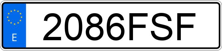 Numer rejestracyjny 2086FSF posiada SAAB 9-3