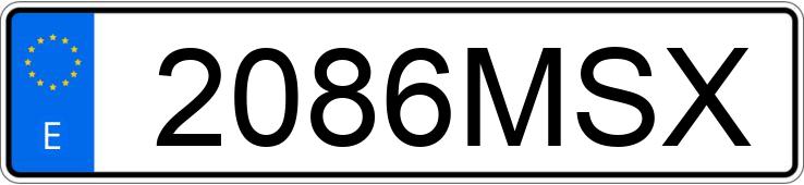 Numer rejestracyjny 2086MSX posiada BMW SERIE 1