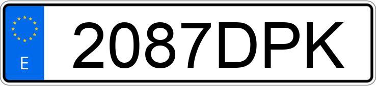 Numer rejestracyjny 2087DPK posiada CITROEN JUMPY