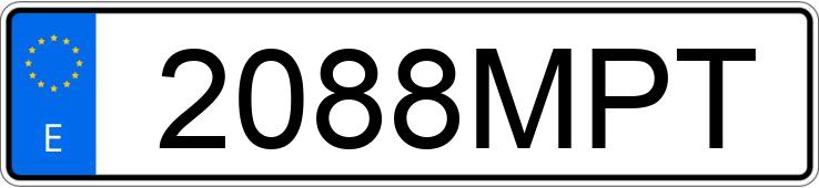 Numer rejestracyjny 2088MPT posiada VOLKSWAGEN GOLF