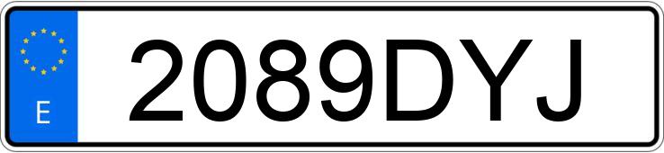 Numer rejestracyjny 2089DYJ posiada PEUGEOT 307