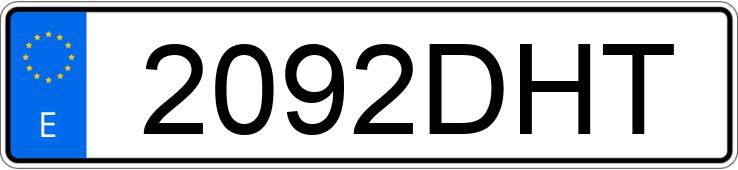 Numer rejestracyjny 2092DHT posiada VOLKSWAGEN GOLF