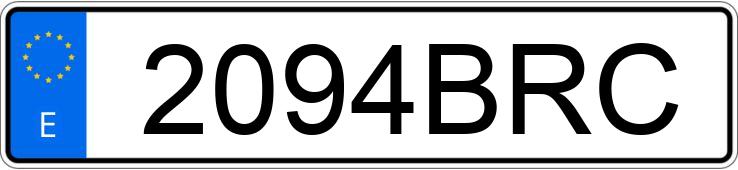 Numer rejestracyjny 2094BRC posiada VOLKSWAGEN GOLF