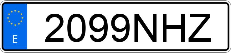 Numer rejestracyjny 2099NHZ posiada ELI ZERO Numer rejestracyjny 2099NHZ posiada ELI ZERO