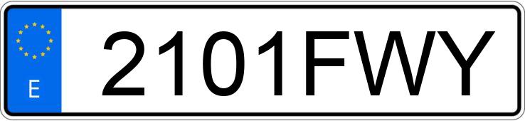 Numer rejestracyjny 2101FWY posiada FIAT 500 Numer rejestracyjny 2101FWY posiada FIAT 500