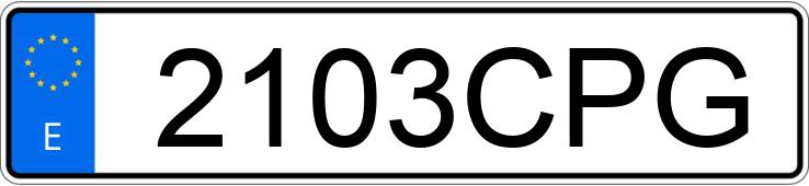 Numer rejestracyjny 2103CPG posiada AUDI A3