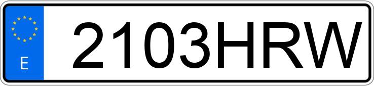 Numer rejestracyjny 2103HRW posiada TOYOTA AURIS