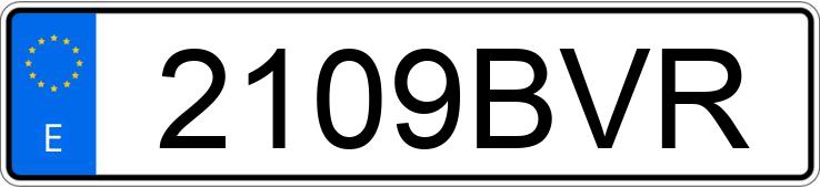 Il numero di registrazione 2109BVR ha BMW SERIE 3