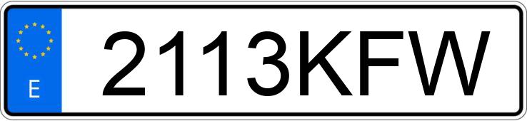 Numer rejestracyjny 2113KFW posiada FORD MUSTANG