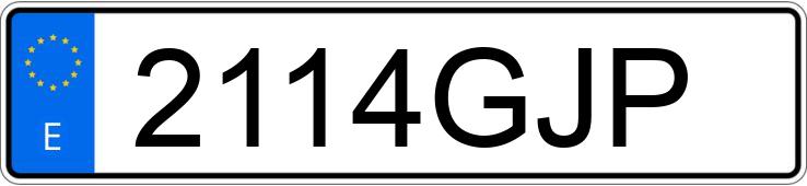 Numer rejestracyjny 2114GJP posiada VOLKSWAGEN GOLF
