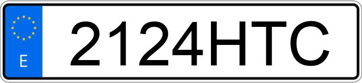 Numer rejestracyjny 2124HTC posiada FIAT 500L