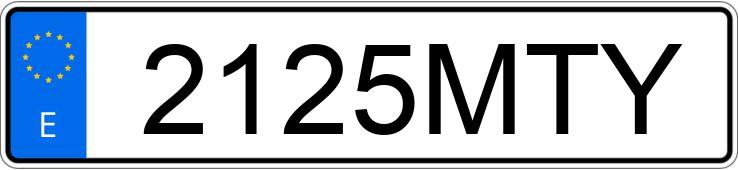 Numer rejestracyjny 2125MTY posiada TESLA MODEL 3