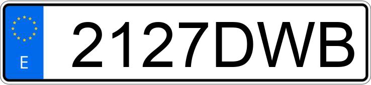 Numer rejestracyjny 2127DWB posiada PORSCHE BOXSTER