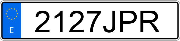 Numer rejestracyjny 2127JPR posiada VOLKSWAGEN GOLF SPORTSVAN