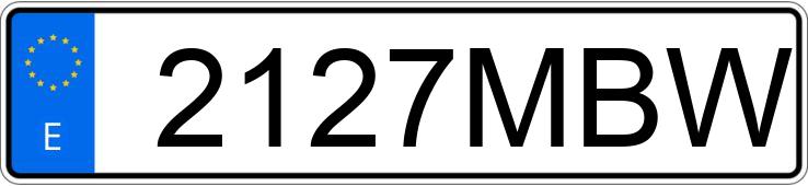 Numer rejestracyjny 2127MBW posiada PEUGEOT PARTNER