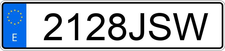 Numer rejestracyjny 2128JSW posiada FIAT 500