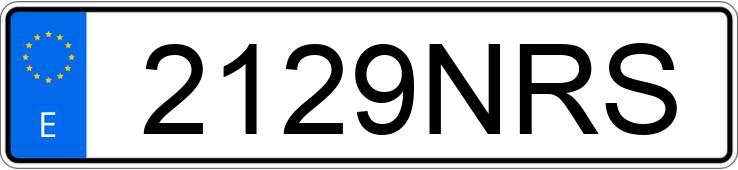 Le numéro d’enregistrement 2129NRS a VOLKSWAGEN GOLF