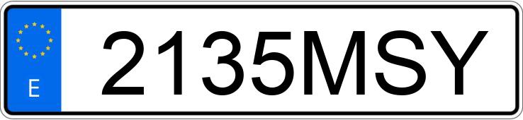 Numer rejestracyjny 2135MSY posiada MG ZS