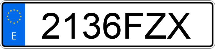 Numer rejestracyjny 2136FZX posiada FERRARI 599