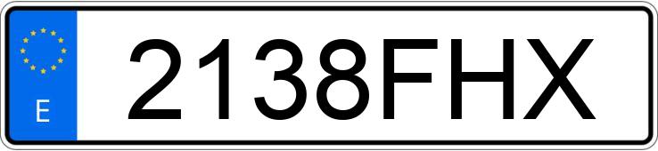 Numer rejestracyjny 2138FHX posiada TOYOTA AVENSIS