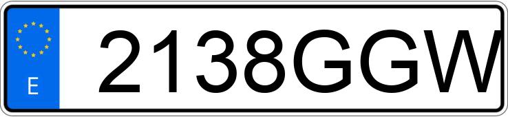 Numer rejestracyjny 2138GGW posiada VOLKSWAGEN GOLF