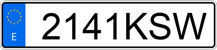 Le numéro d’enregistrement 2141KSW a MERCEDES CITAN