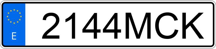 Numer rejestracyjny 2144MCK posiada MERCEDES VITO