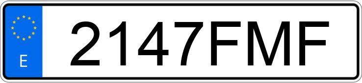 Numer rejestracyjny 2147FMF posiada SEAT IBIZA