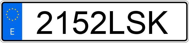 Numer rejestracyjny 2152LSK posiada AUDI A4