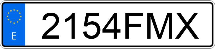 Numer rejestracyjny 2154FMX posiada FORD TRANSIT