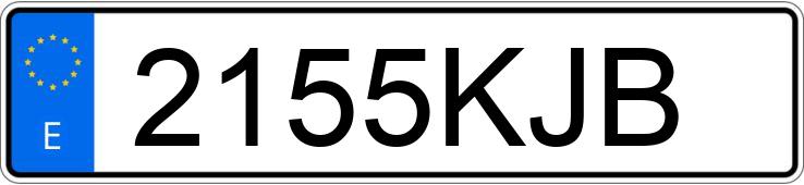 Numer rejestracyjny 2155KJB posiada VOLKSWAGEN GOLF