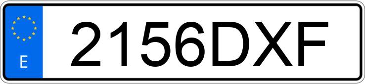 Die Registrierungsnummer 2156DXF hat VOLKSWAGEN GOLF