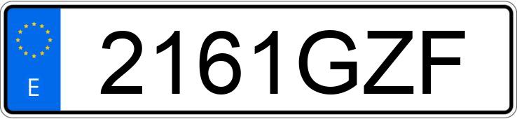 Numer rejestracyjny 2161GZF posiada PEUGEOT 207