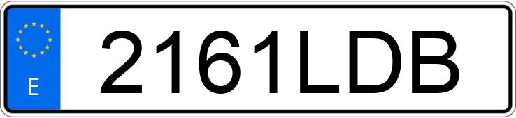 Numer rejestracyjny 2161LDB posiada SEAT IBIZA