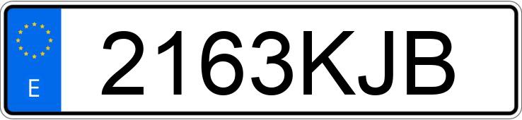 Numer rejestracyjny 2163KJB posiada VOLKSWAGEN GOLF