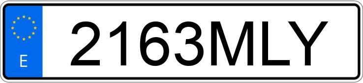 Il numero di registrazione 2163MLY ha FIAT 500