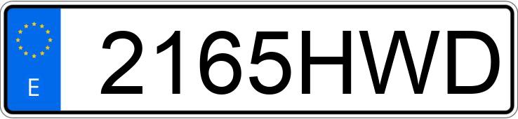 Numer rejestracyjny 2165HWD posiada FORD FIESTA