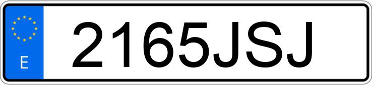 Numer rejestracyjny 2165JSJ posiada VOLKSWAGEN GOLF